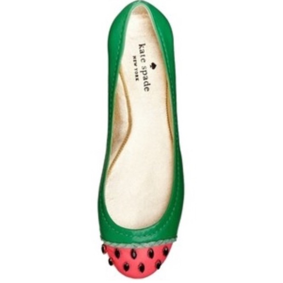kate spade Shoes - Kate Spade Size 10 Watermelon Green Pink Studded Flats Shoes HTF